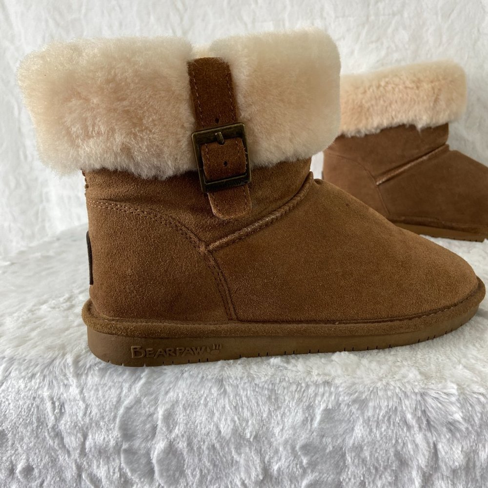 BEARPAW Abby Color Hickory 1257W winter boots wool blend suede - Picture 3 of 10